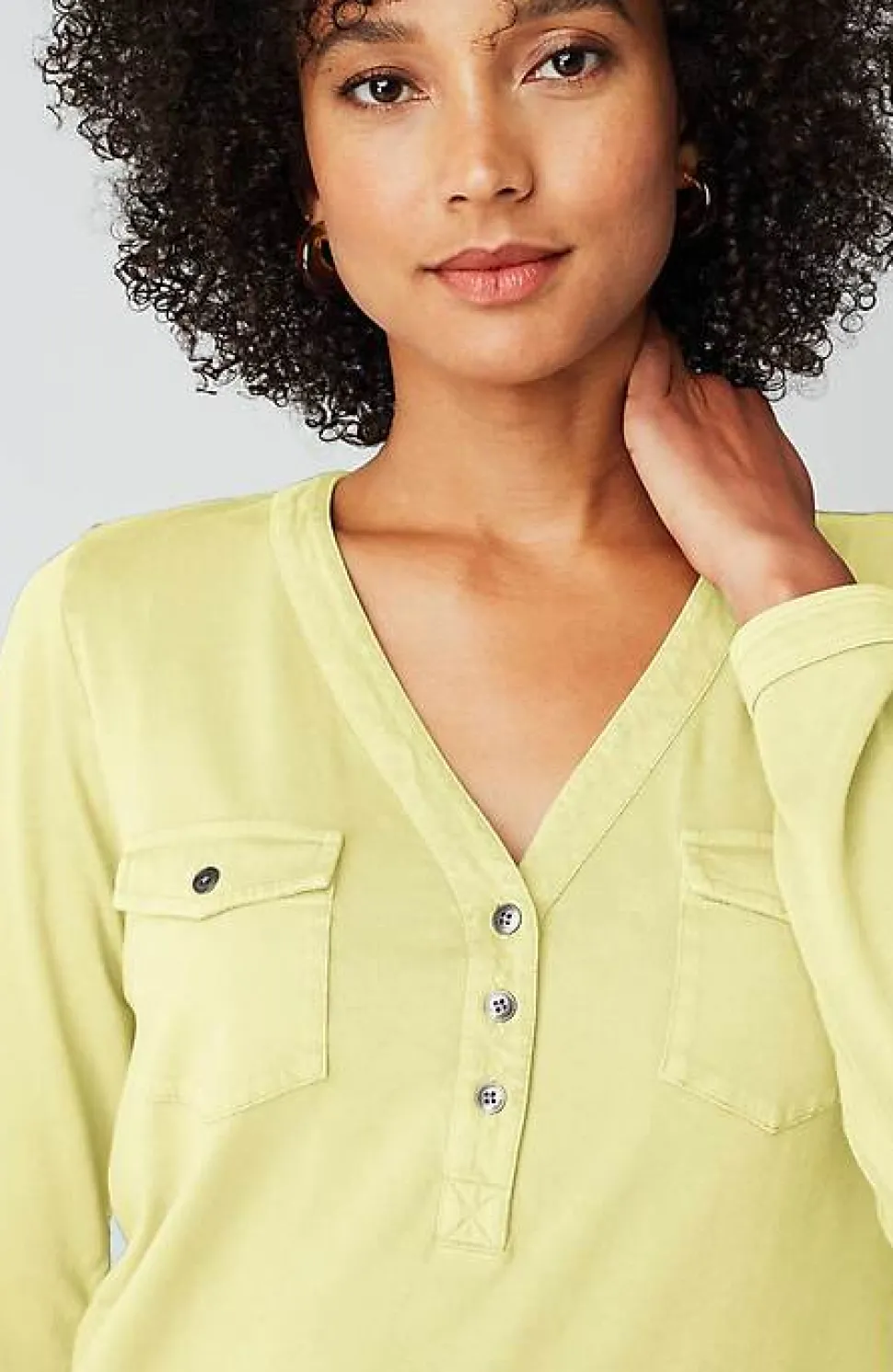 Knit Patch-Pocket Camp Shirt | Jjill