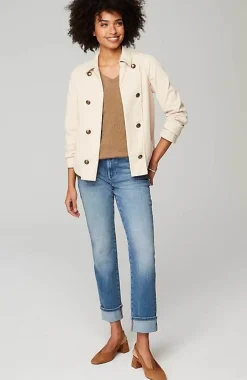 Lightweight Tweed V-Neck Sweater | Jjill