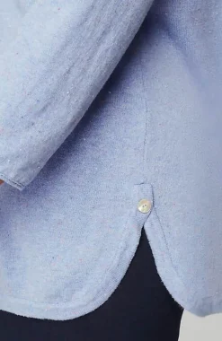 Lightweight Tweed V-Neck Sweater | Jjill