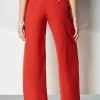 Linen Full-Leg Creased-Front Pants | Jjill