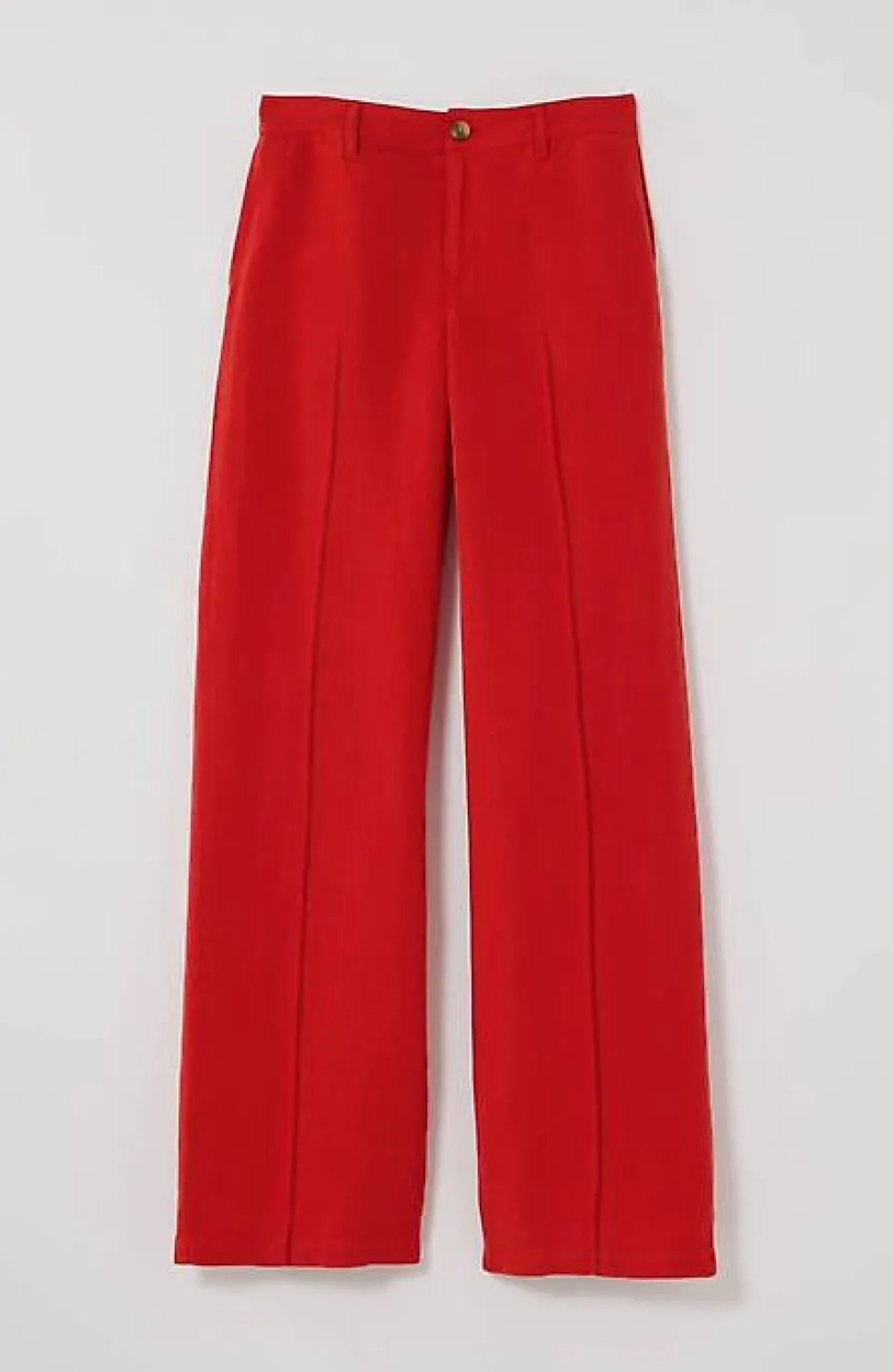 Linen Full-Leg Creased-Front Pants | Jjill