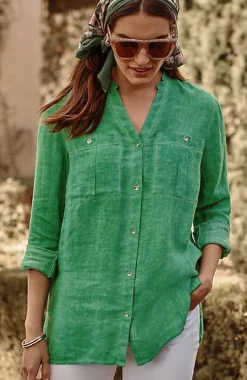 Linen Garment-Dyed Tunic | Jjill