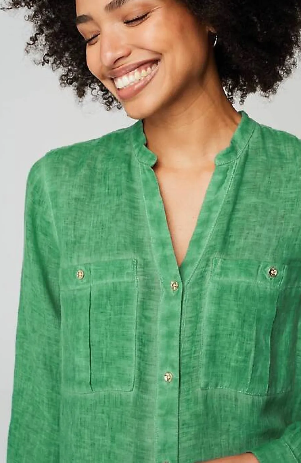 Linen Garment-Dyed Tunic | Jjill