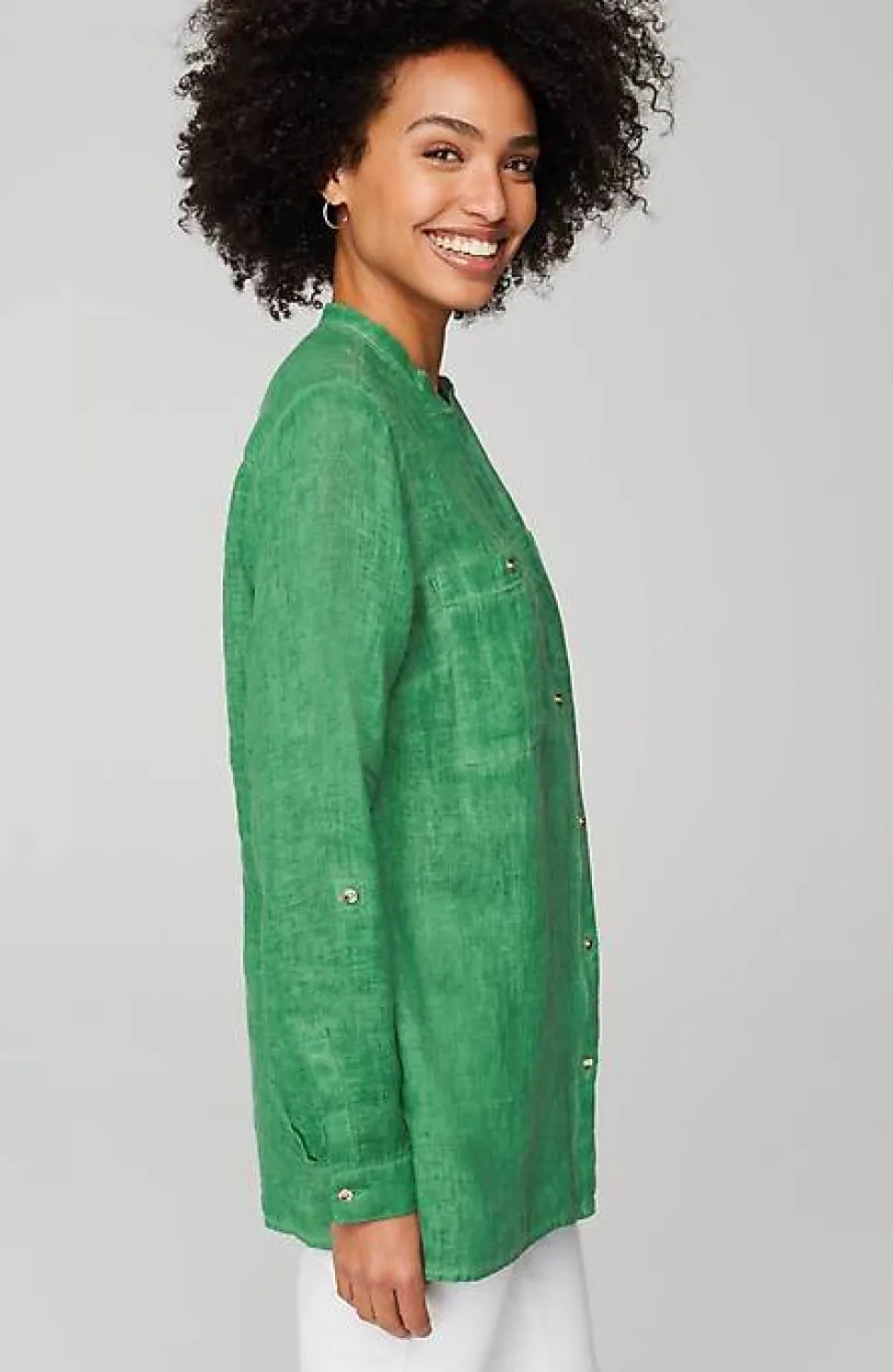 Linen Garment-Dyed Tunic | Jjill