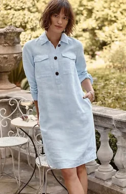 Linen Popover Shirtdress | Jjill
