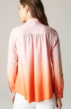 Linen Tab-Sleeve A-Line Shirt | Jjill