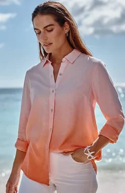 Linen Tab-Sleeve A-Line Shirt | Jjill