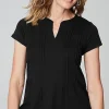 Linen-Blend Pintucked Tunic | Jjill