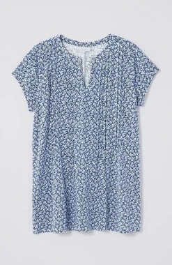 Linen-Blend Pintucked Tunic | Jjill