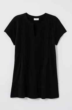 Linen-Blend Pintucked Tunic | Jjill