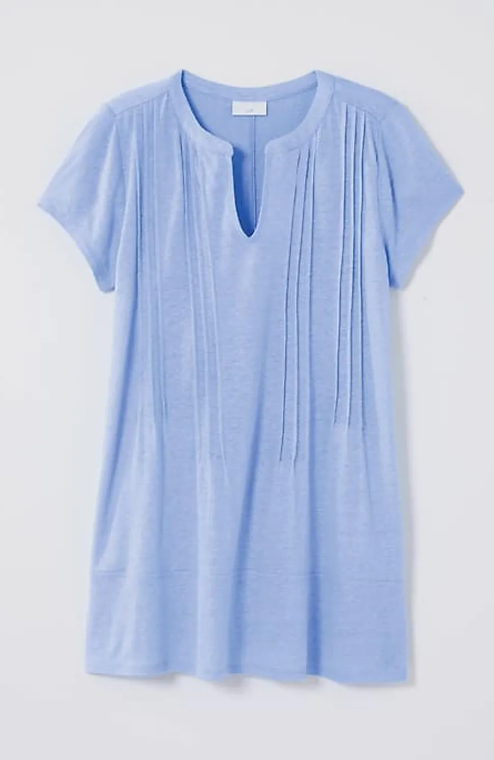 Linen-Blend Pintucked Tunic | Jjill