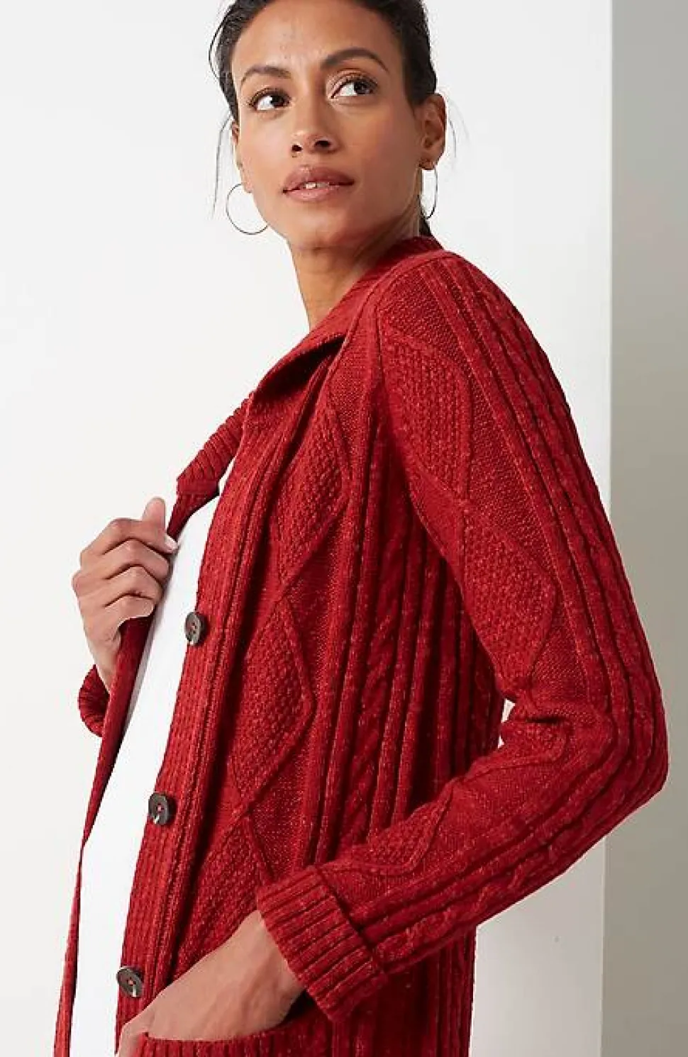 Long Cabled Cardi | Jjill