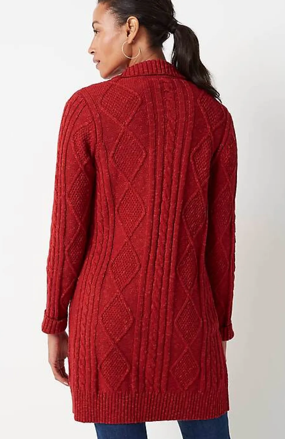 Long Cabled Cardi | Jjill