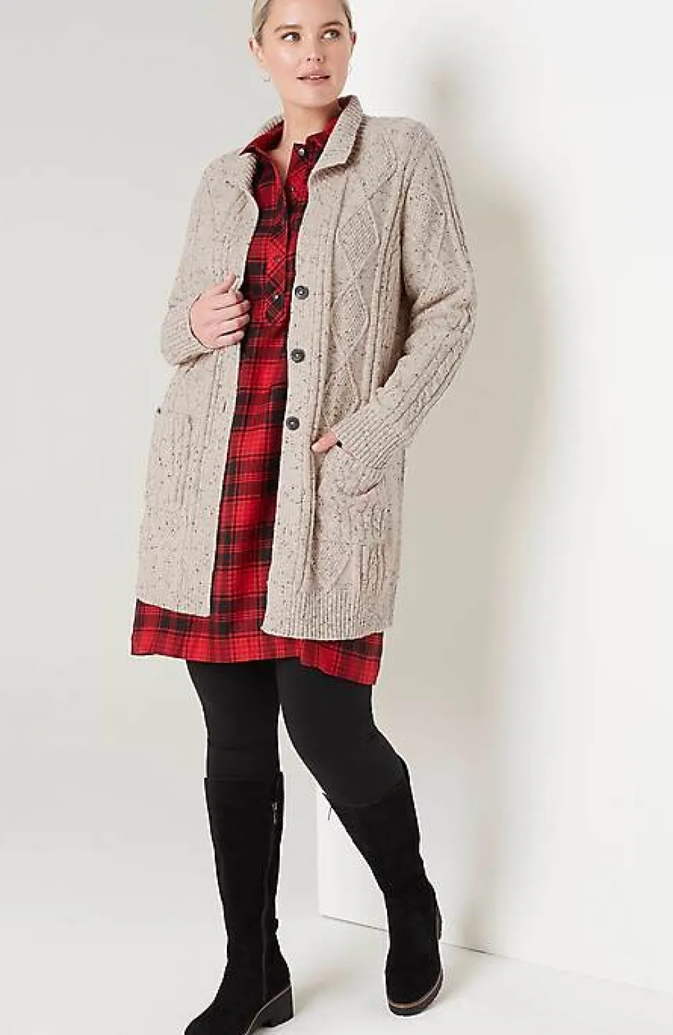 Long Cabled Cardi | Jjill