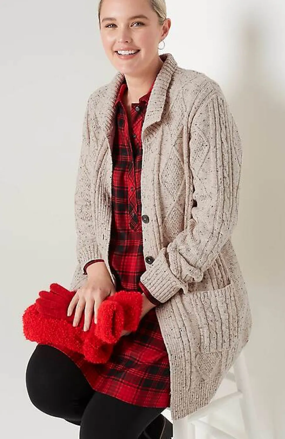 Long Cabled Cardi | Jjill