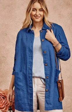 Long Linen Duster Jacket | Jjill
