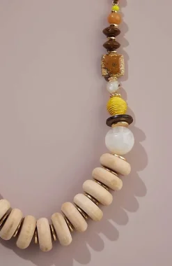 Lush Gardens Mixed-Materials Necklace | Jjill