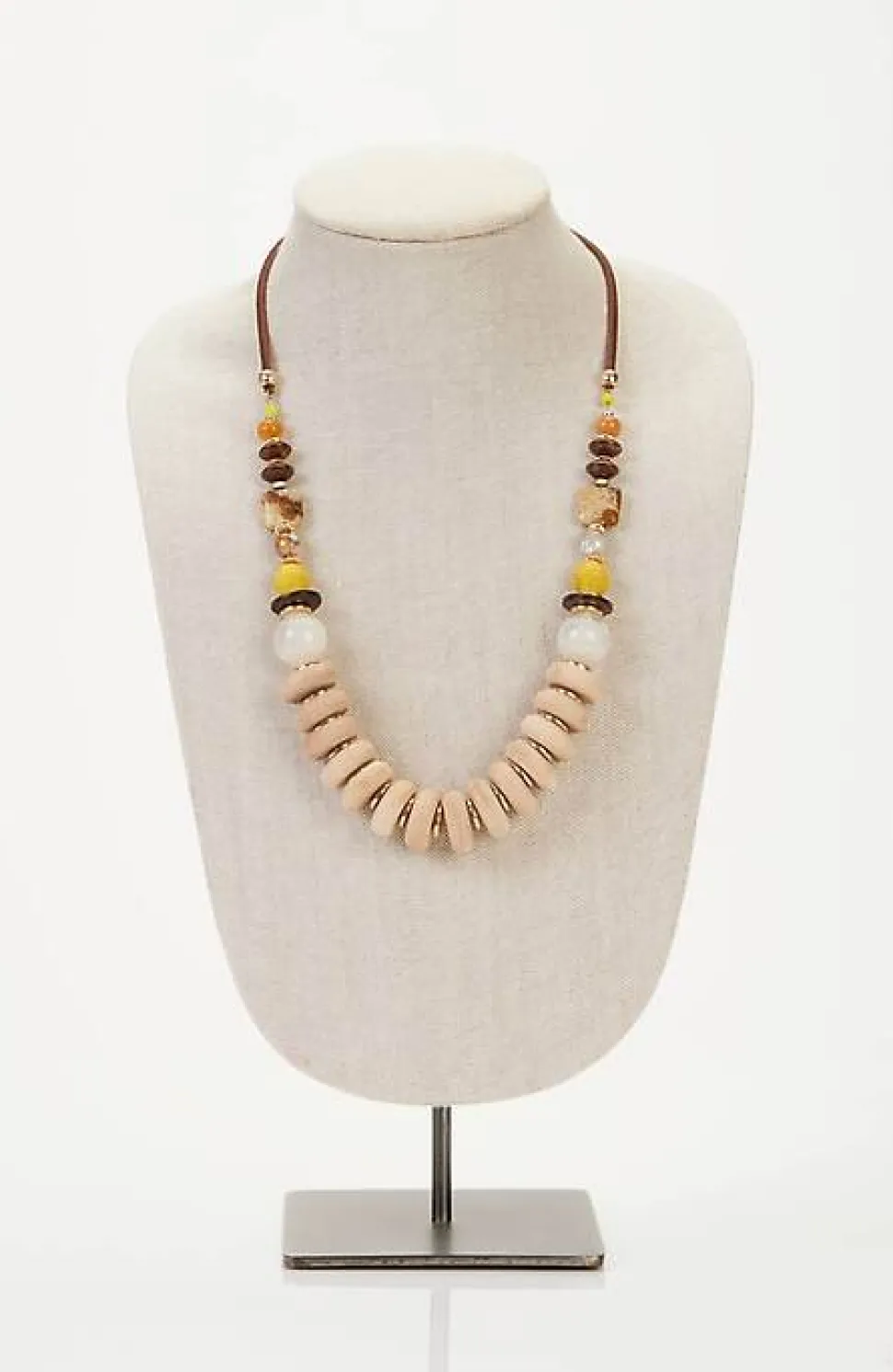 Lush Gardens Mixed-Materials Necklace | Jjill