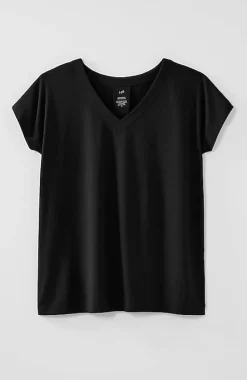 Luxe Supima® Pleat-Back Tee | Jjill