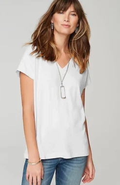 Luxe Supima® Pleat-Back Tee | Jjill