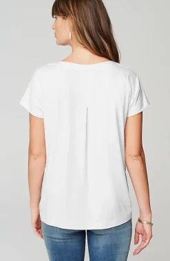 Luxe Supima® Pleat-Back Tee | Jjill