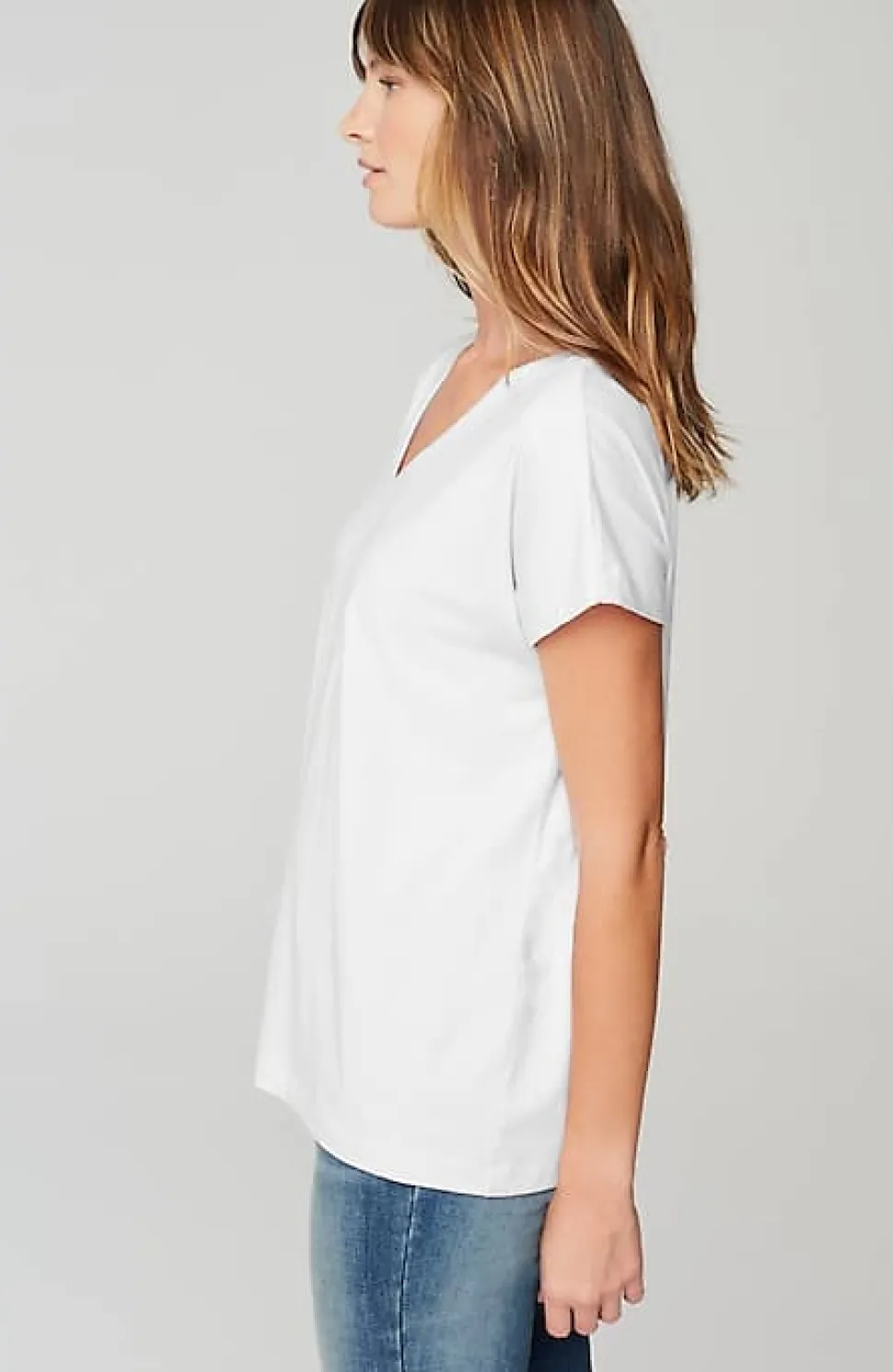 Luxe Supima® Pleat-Back Tee | Jjill