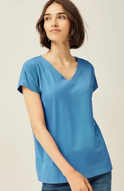 Luxe Supima® Pleat-Back Tee | Jjill