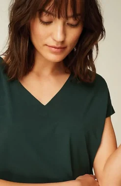 Luxe Supima® Pleat-Back Tee | Jjill