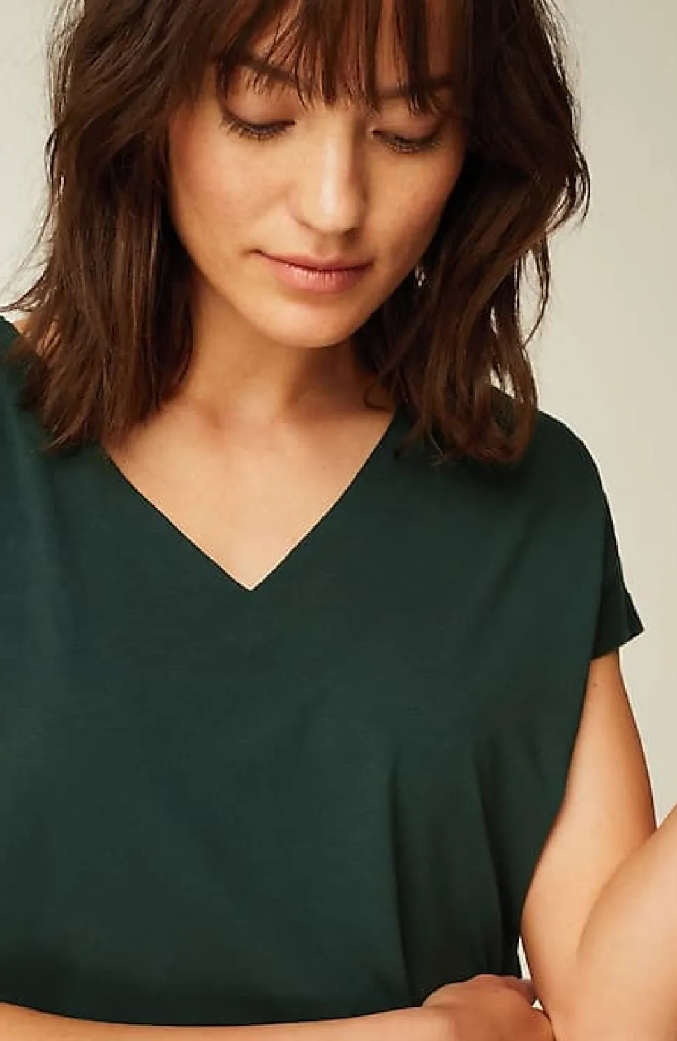 Luxe Supima® Pleat-Back Tee | Jjill