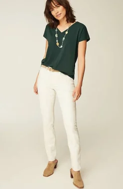 Luxe Supima® Pleat-Back Tee | Jjill