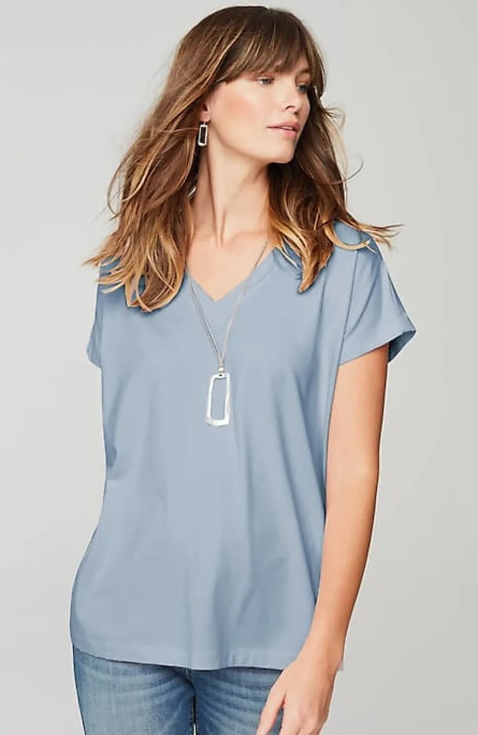 Luxe Supima® Pleat-Back Tee | Jjill