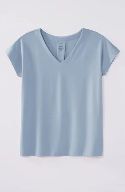 Luxe Supima® Pleat-Back Tee | Jjill