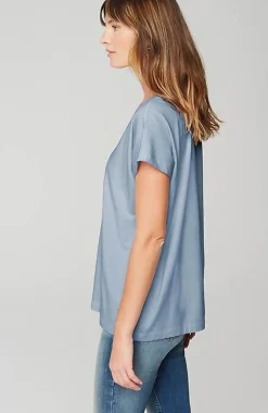 Luxe Supima® Pleat-Back Tee | Jjill