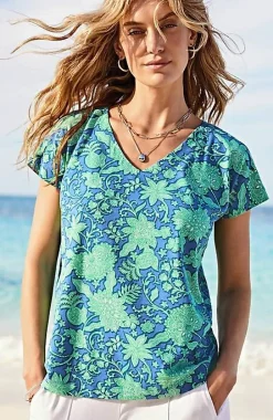 Luxe Supima® Pleat-Back Tee | Jjill