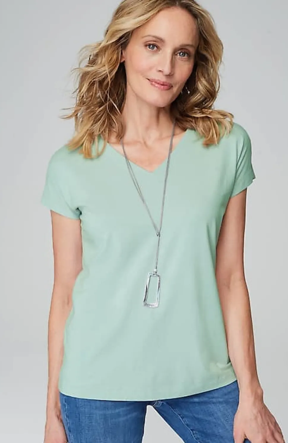 Luxe Supima® Pleat-Back Tee | Jjill