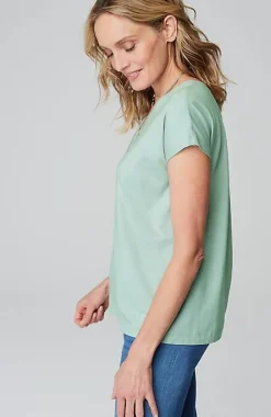 Luxe Supima® Pleat-Back Tee | Jjill
