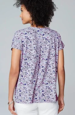 Luxe Supima® Pleat-Back Tee | Jjill