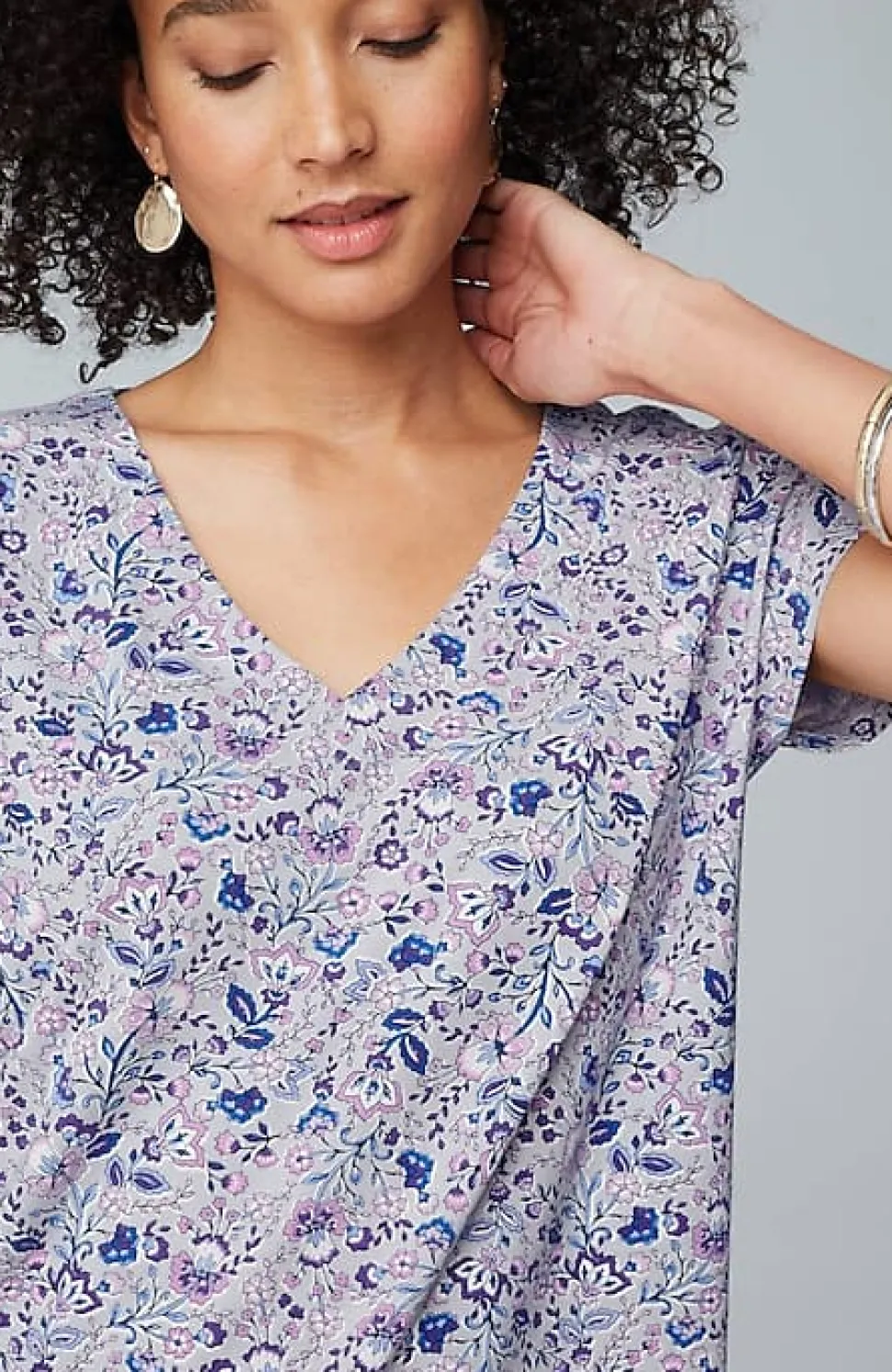 Luxe Supima® Pleat-Back Tee | Jjill
