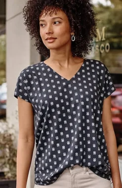 Luxe Supima® Pleat-Back Tee | Jjill