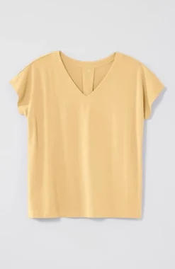 Luxe Supima® Pleat-Back Tee | Jjill