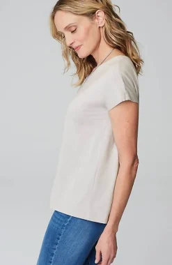 Luxe Supima® Pleat-Back Tee | Jjill