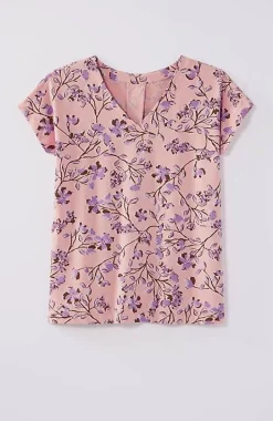 Luxe Supima® Pleat-Back Tee | Jjill