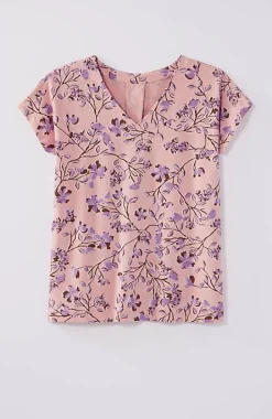 Luxe Supima® Pleat-Back Tee | Jjill