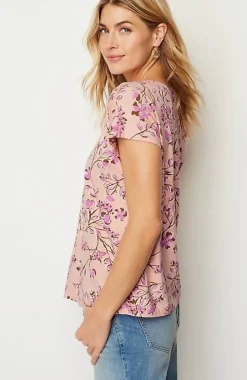 Luxe Supima® Pleat-Back Tee | Jjill