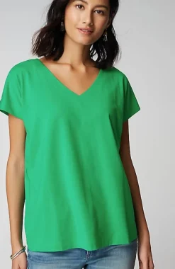Luxe Supima® Pleat-Back Tee | Jjill