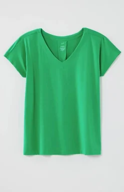 Luxe Supima® Pleat-Back Tee | Jjill