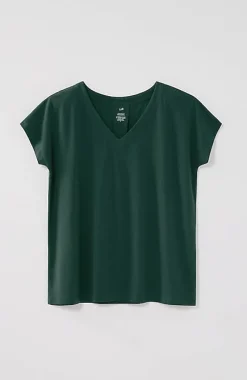 Luxe Supima® Pleat-Back Tee | Jjill