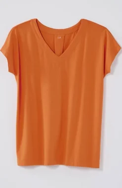 Luxe Supima® Pleat-Back Tee | Jjill