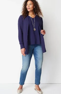 Luxe Supima® Pleat-Back Tee | Jjill