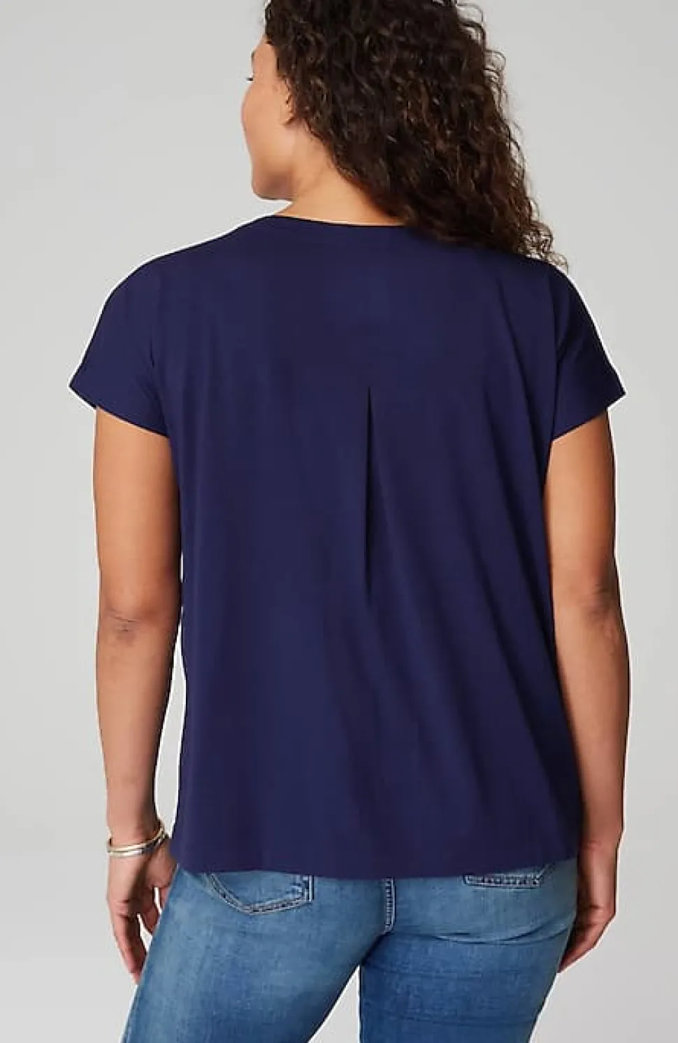 Luxe Supima® Pleat-Back Tee | Jjill
